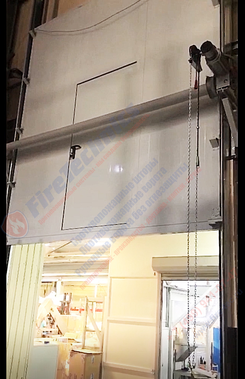 Секционные противопожарные ворота FireTechnics FT-S EI60, вертикальный монтаж